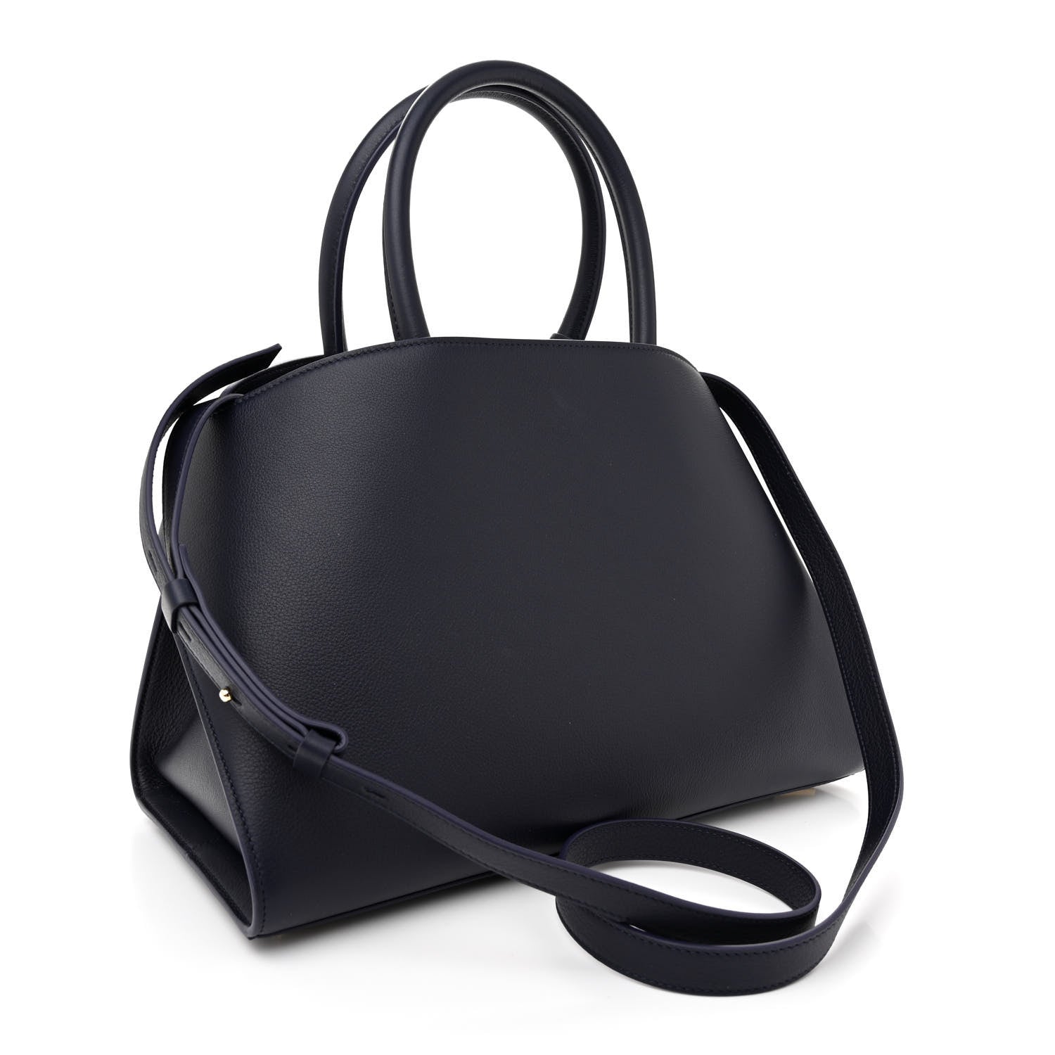 Salvatore Ferragamo Calfskin Small Hug Bag Midnight 3 of 9