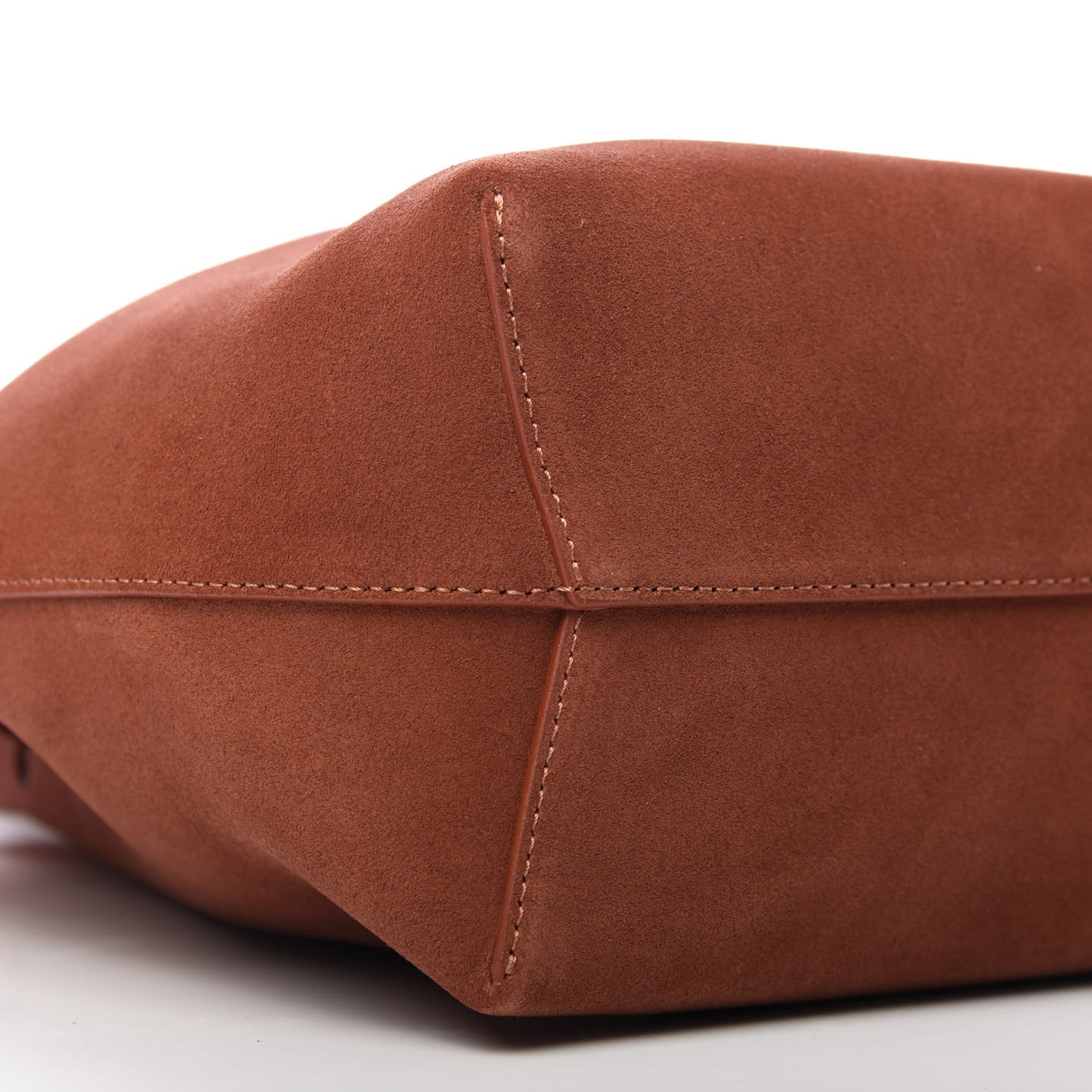 Suede Mini Bucket Bag Brick