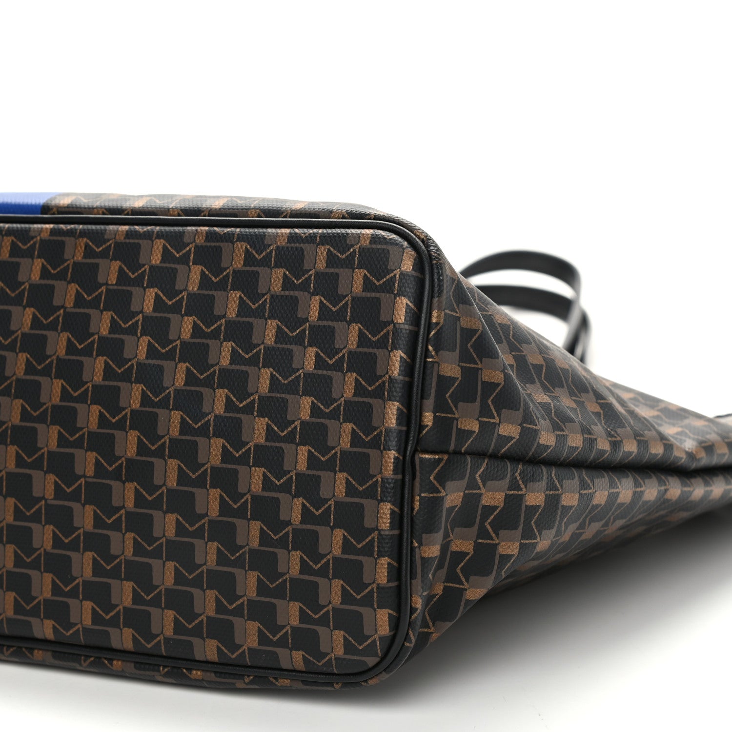 Moynat Grained Calfskin Canvas 1920 Oh! Tote Ruban GM Carbon Bronze 9 of 12