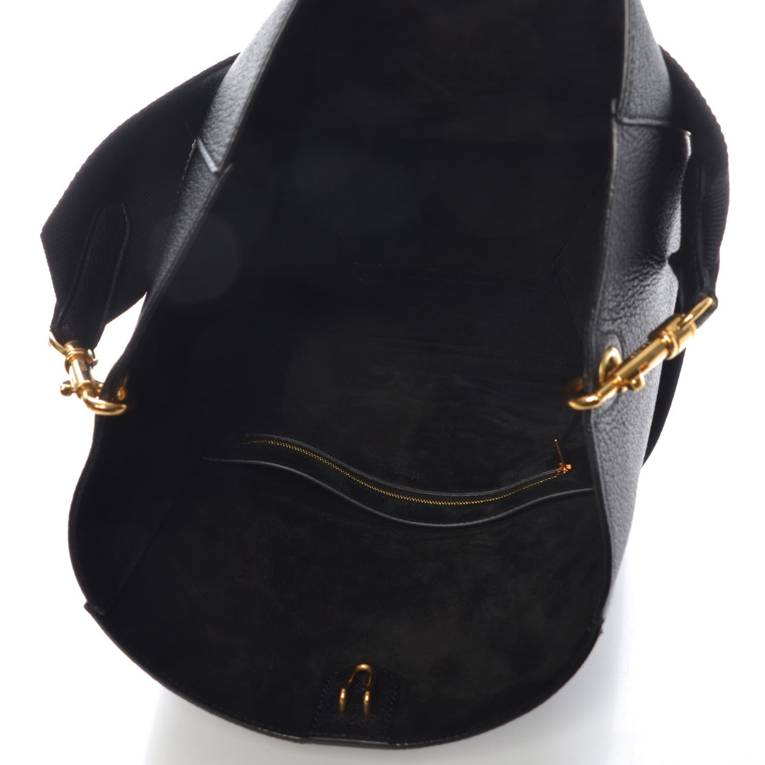 Celine Goatskin Sangle Bucket Bag Black 5 of 6