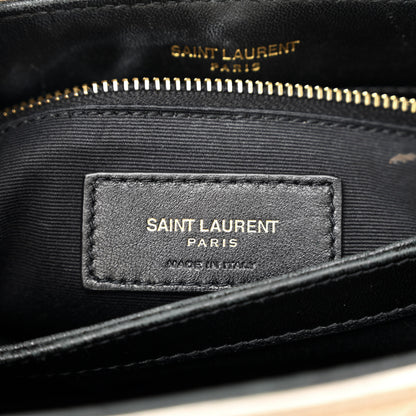 Saint Laurent Metallic Calfskin Y Quilted Monogram Toy Loulou Crossbody Bag Piombo 5 of 13