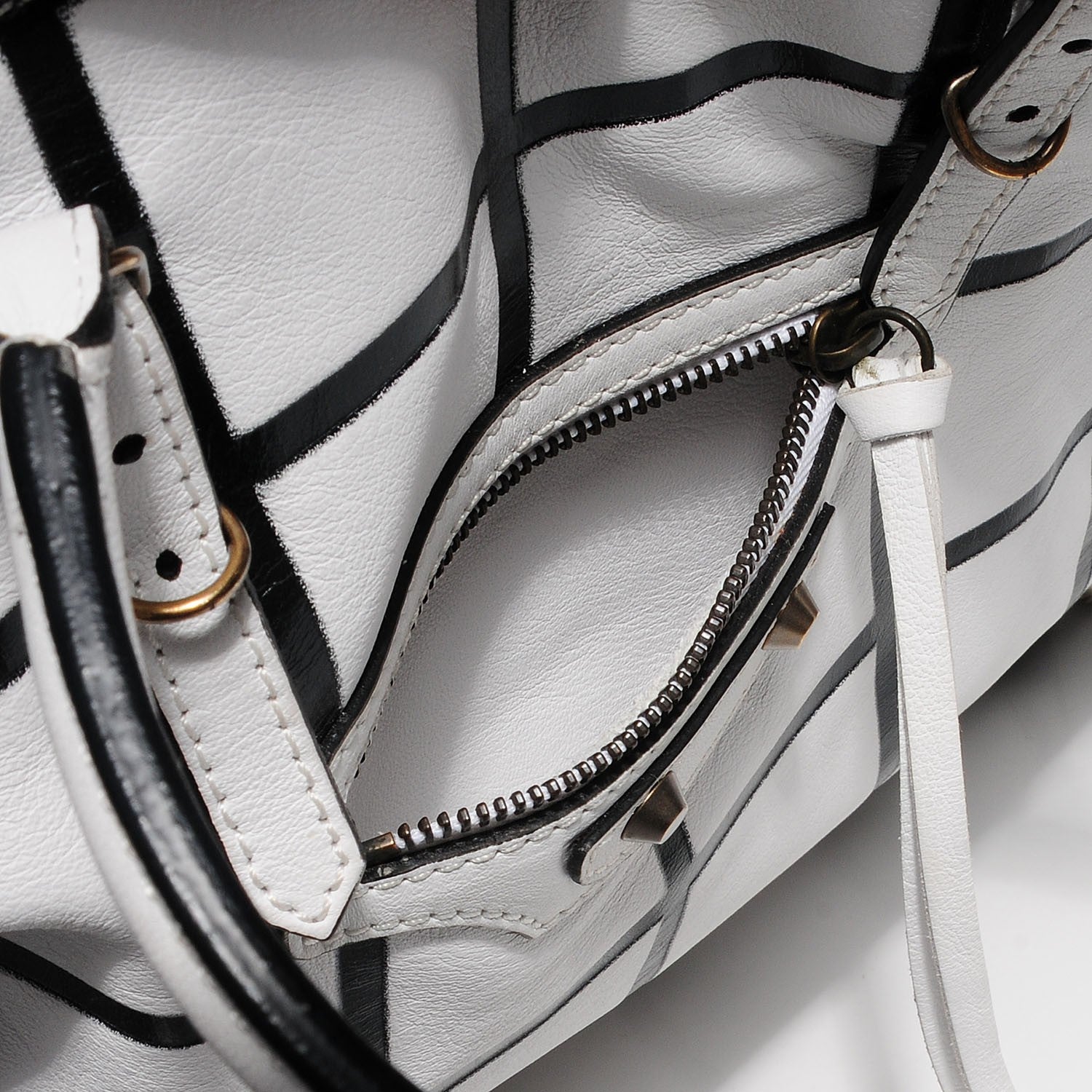 Balenciaga Calfskin Papier Embossed A4 Carreaux Tote 12 of 13