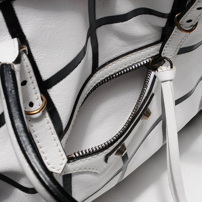 Balenciaga Calfskin Papier Embossed A4 Carreaux Tote 12 of 13