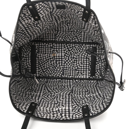 MCM Visetos Medium Anya Zip Top Shopper Tote Black 8 of 15