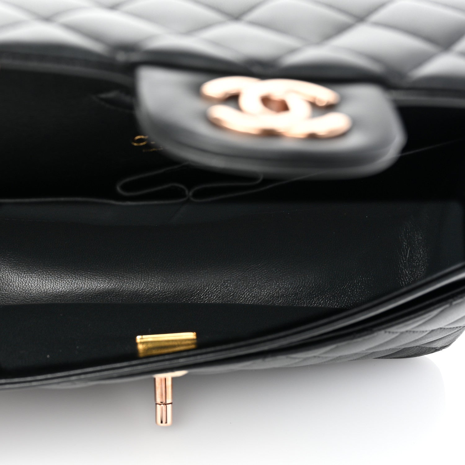 Chanel Lambskin Quilted Small Double Flap Black 5 of 10