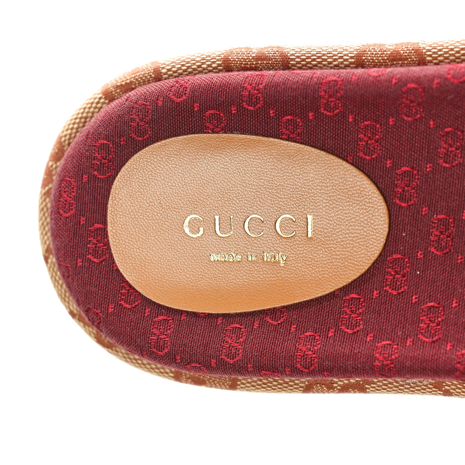 Gucci Canvas GG Monogram Angelina Platform Slide Sandals 36.5 Beige Ruggine 8 of 8