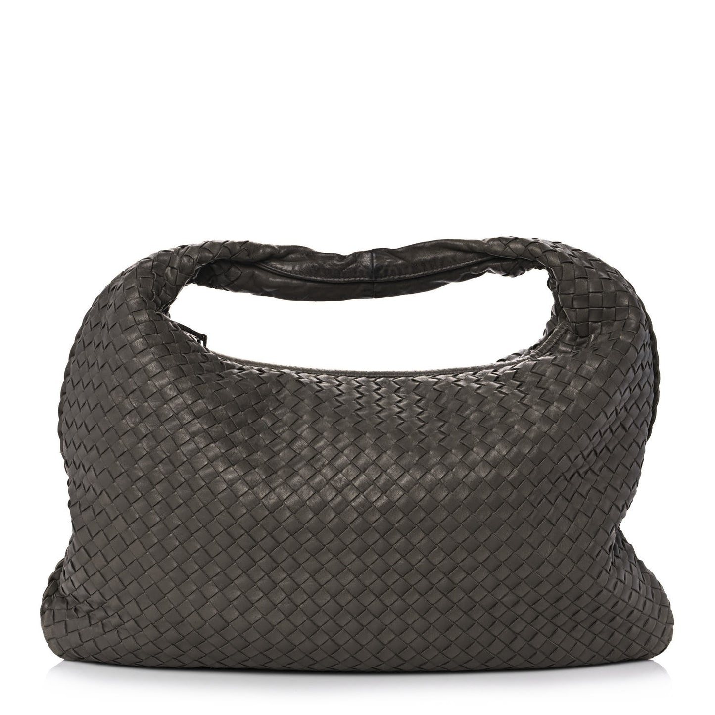 Nappa Intrecciato Large Veneta Hobo Grey