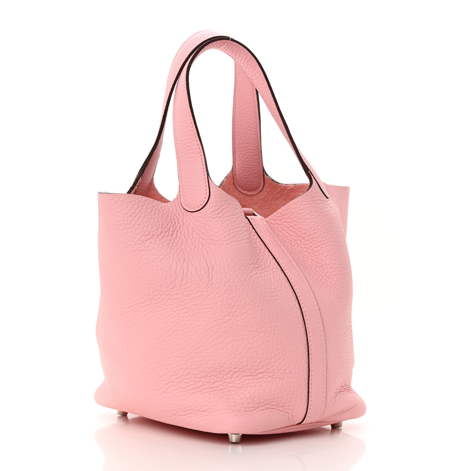 Hermes Taurillon Clemence Picotin Lock 18 PM Rose Sakura 3 of 14