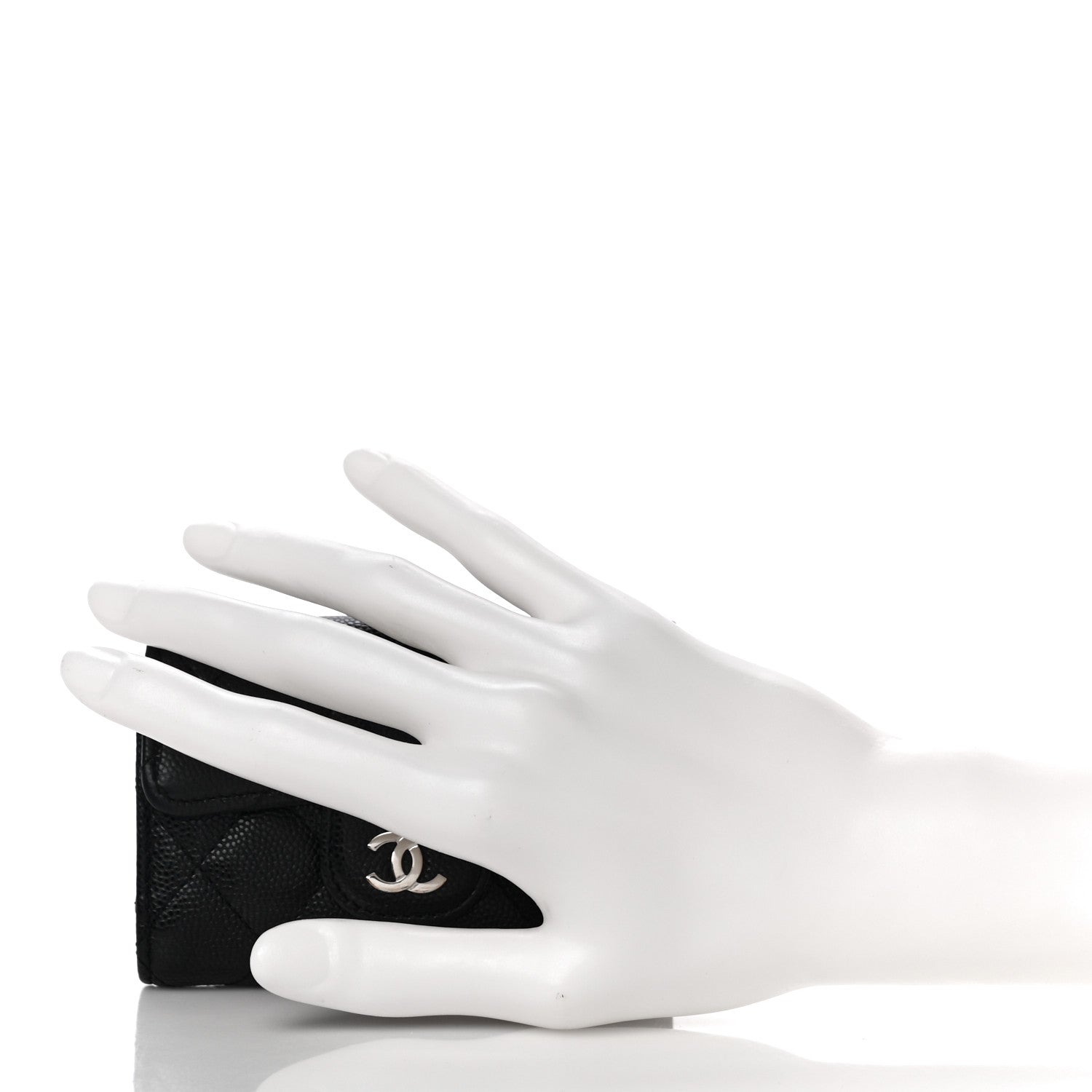 Chanel Caviar Quilted Classic 4 Key Holder Wallet Black 2 of 11