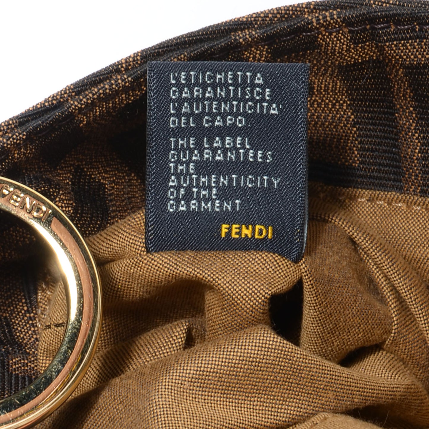 Zucca Laminated Vachetta Small Chef Shoulder Bag Tobacco Bronzo