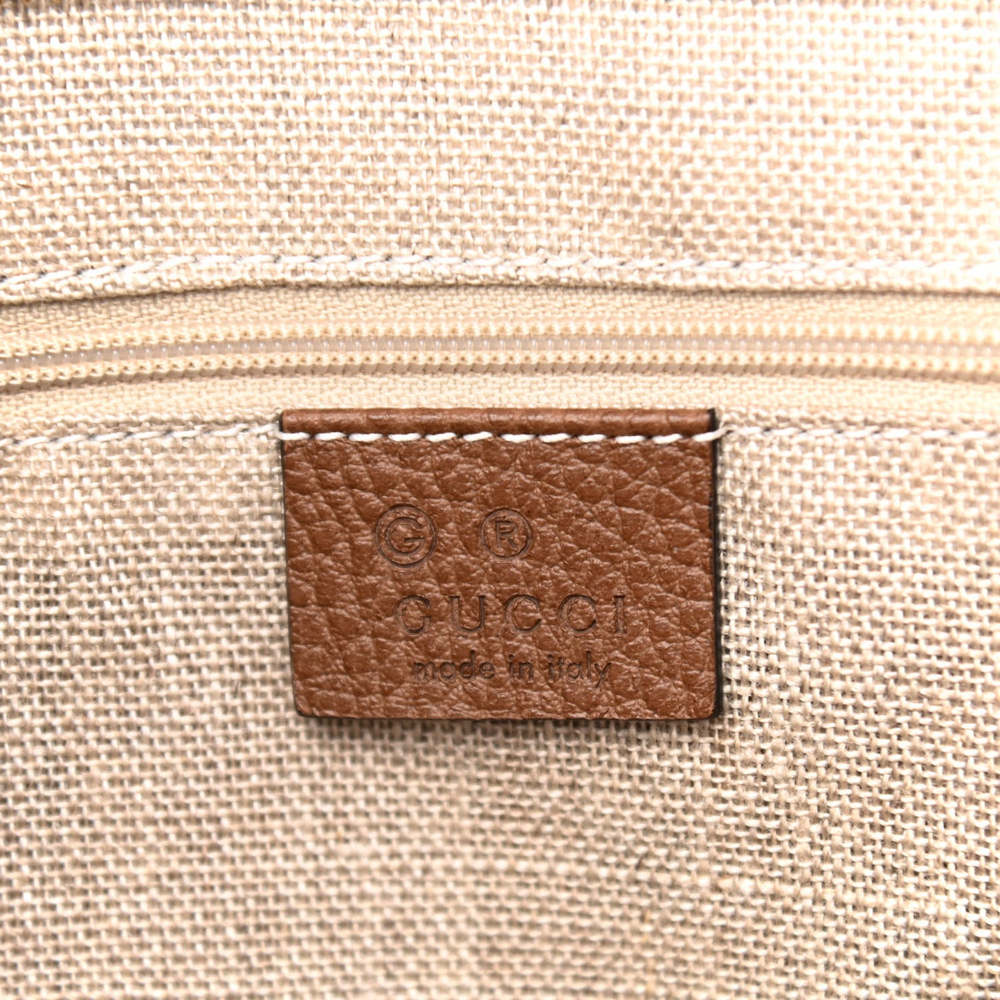 Monogram Medium Bree Zippered Tote Beige Tabacco