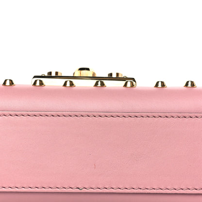 Gucci Calfskin Studded Small Padlock Shoulder Bag Carmine Rose 11 of 13