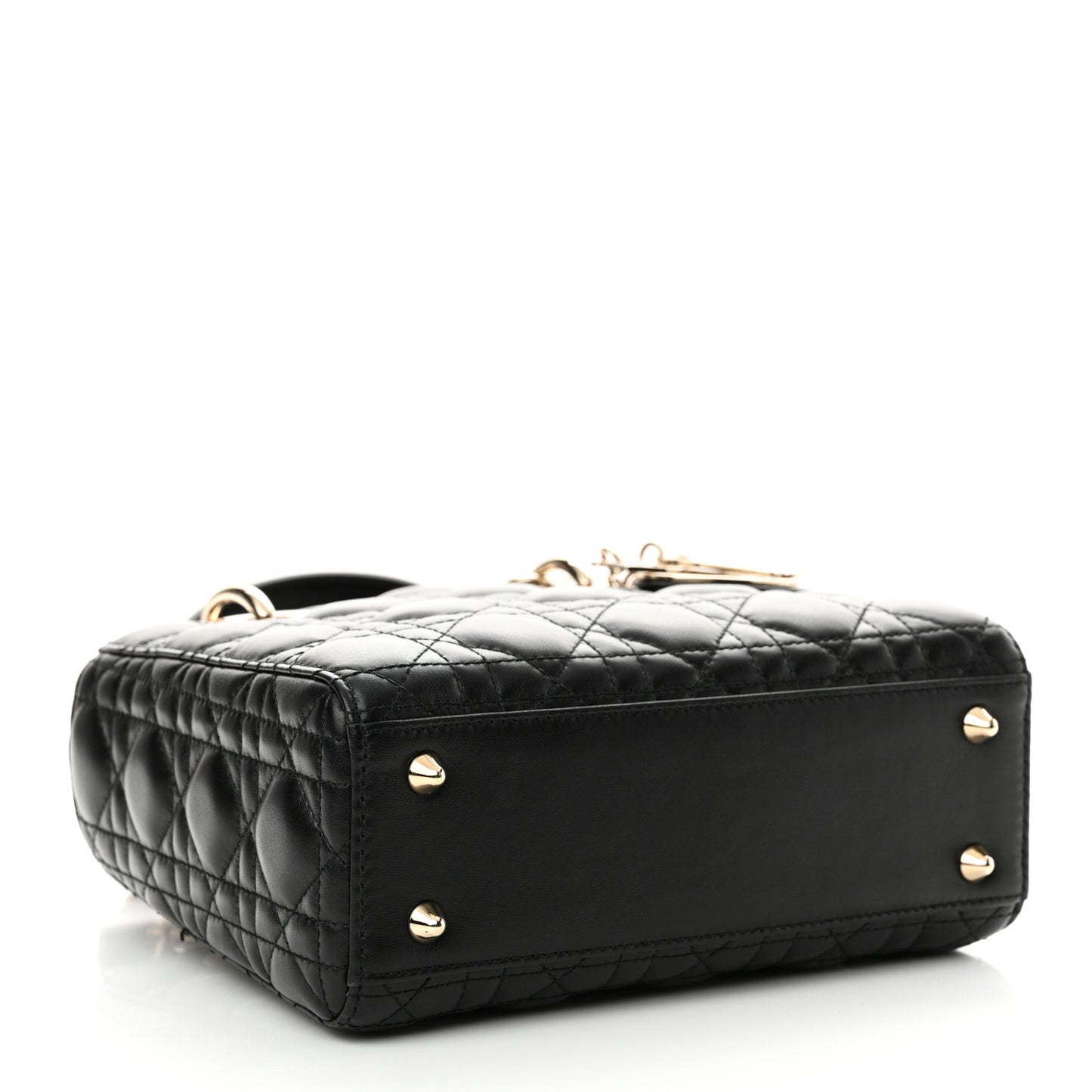 Lambskin Cannage Small Lucky Badges My Lady Dior Black