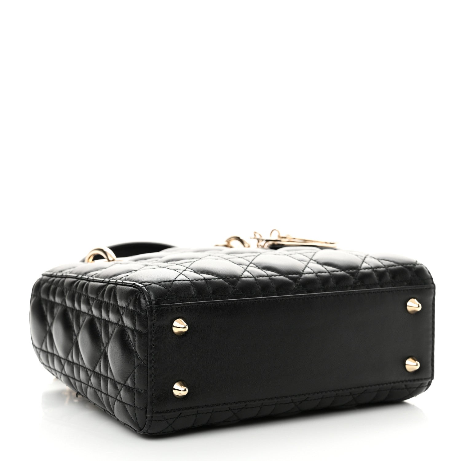 Christian Dior Lambskin Cannage Small Lucky Badges My Lady Dior Black 4 of 14