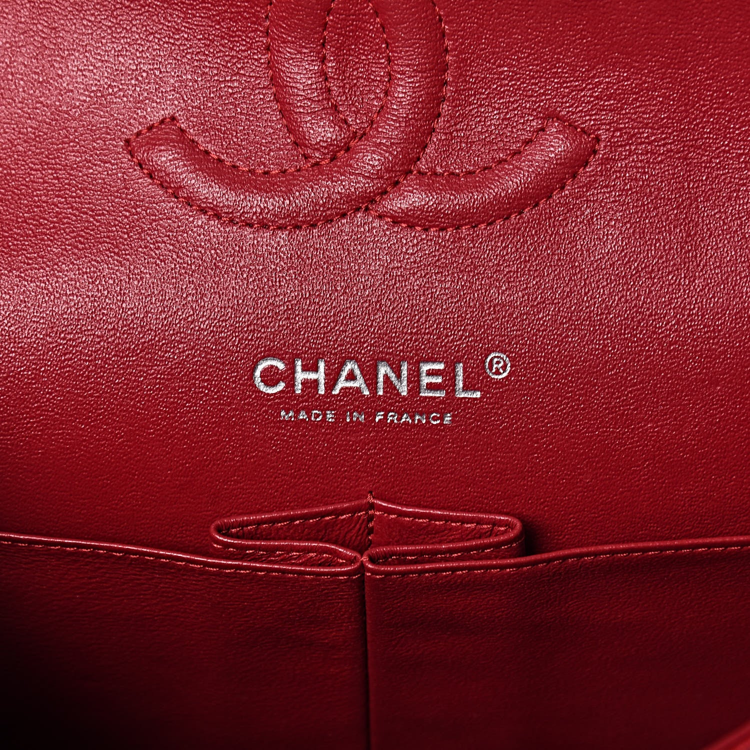 Chanel Metallic Caviar Quilted Medium Double Flap Dark Pink 6 of 11