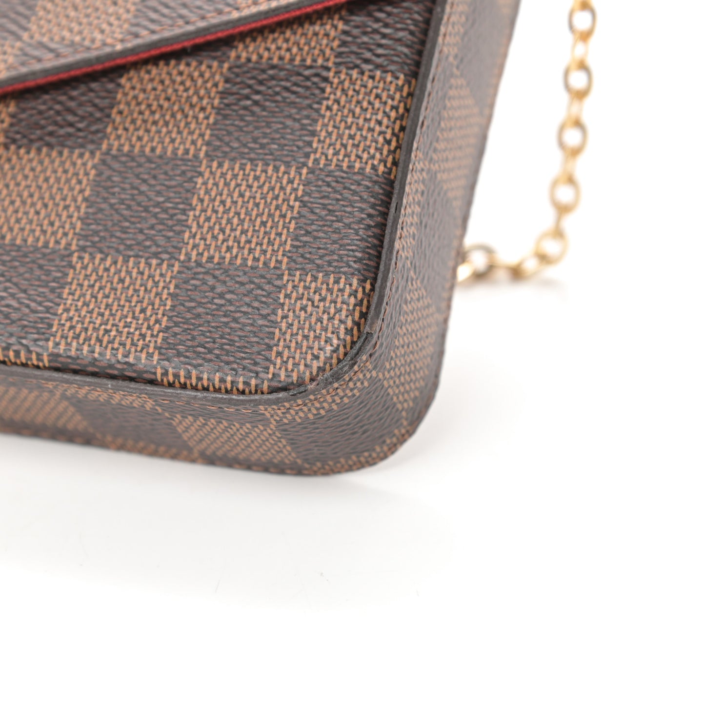 Damier Ebene Pochette Felicie Chain Wallet