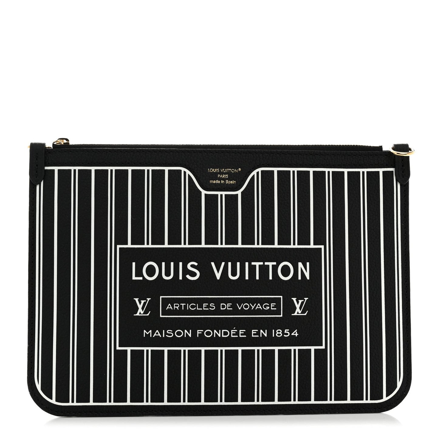 Calfskin Neverfull Inside Out MM Pochette Black