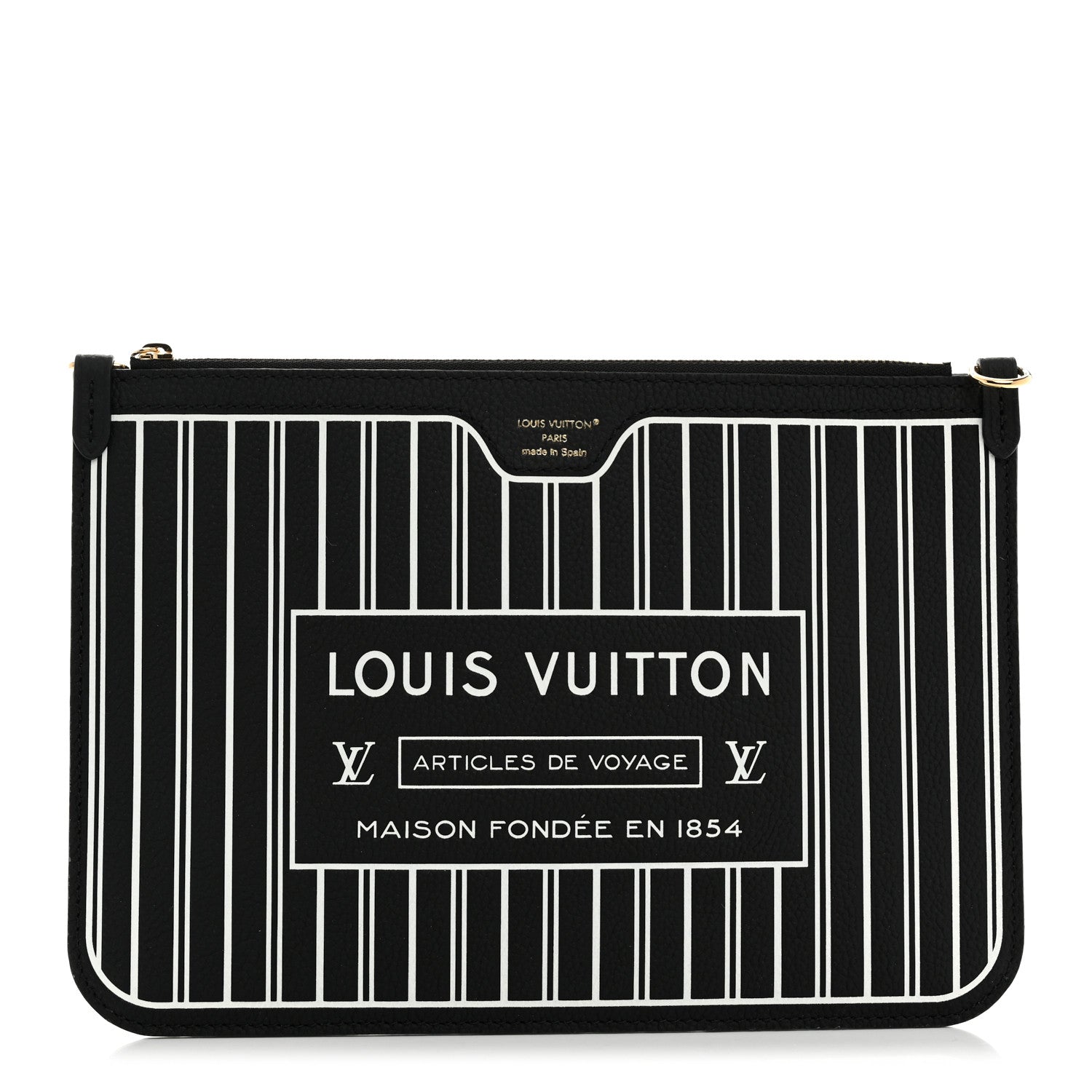 Louis Vuitton Calfskin Neverfull Inside Out MM Pochette Black 1 of 6