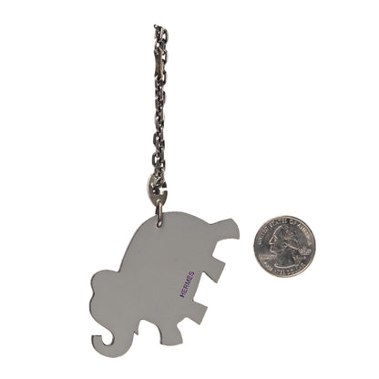 Hermes Lucky Haati Elephant Key Chain Purple 2 of 4