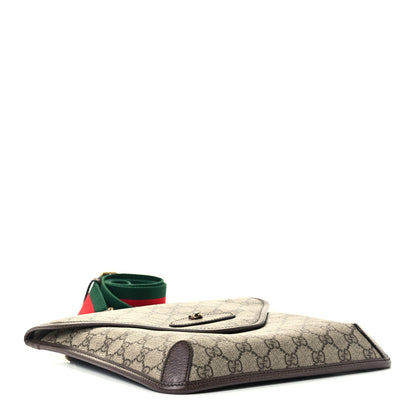 Gucci GG Supreme Monogram Web Medium Neo Vintage Flap Messenger Bag Beige New Acero 4 of 11