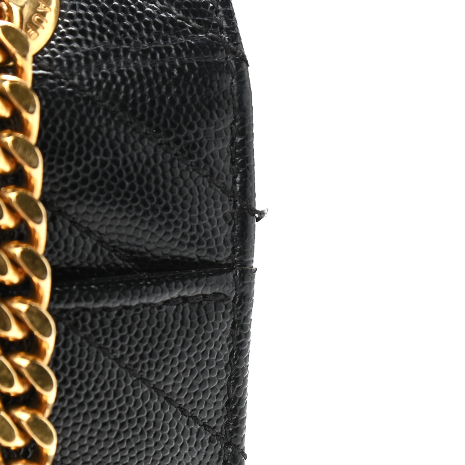Saint Laurent Grain De Poudre Matelasse Chevron Large Monogram Satchel Black 20 of 20