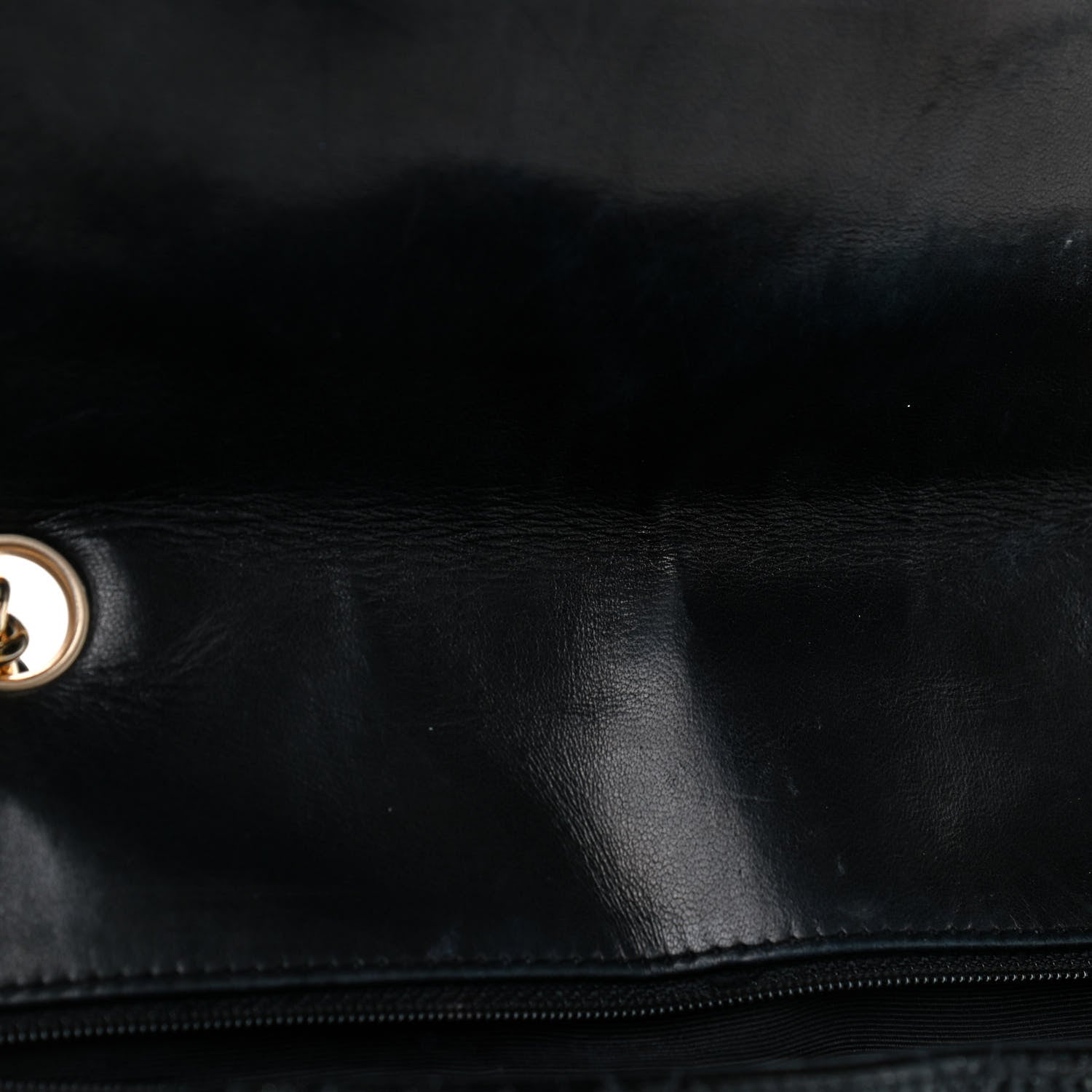 Chanel Patent Quilted Sparkle Glitter Jumbo Single Flap Black 7 of 11