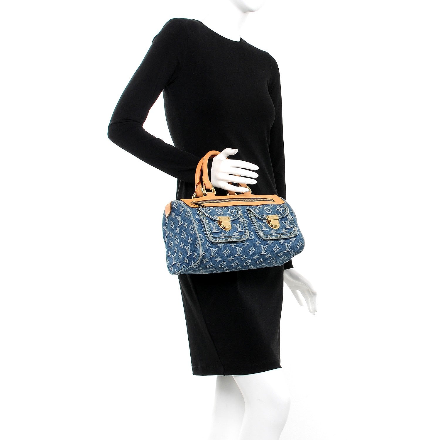 Louis Vuitton Monogram Denim Neo Speedy Blue 2 of 11