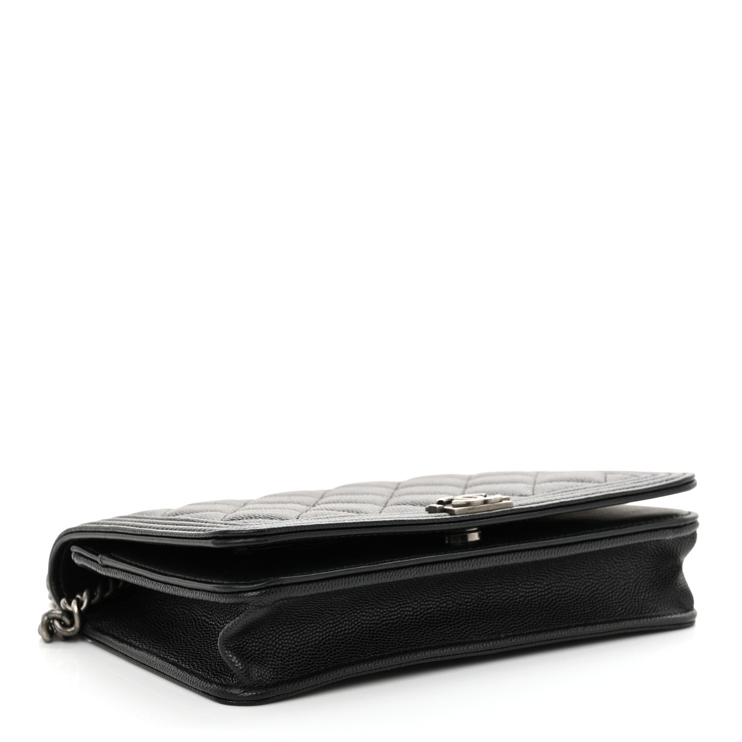 Chanel Caviar Quilted Boy Wallet On Chain WOC Black 4 of 14