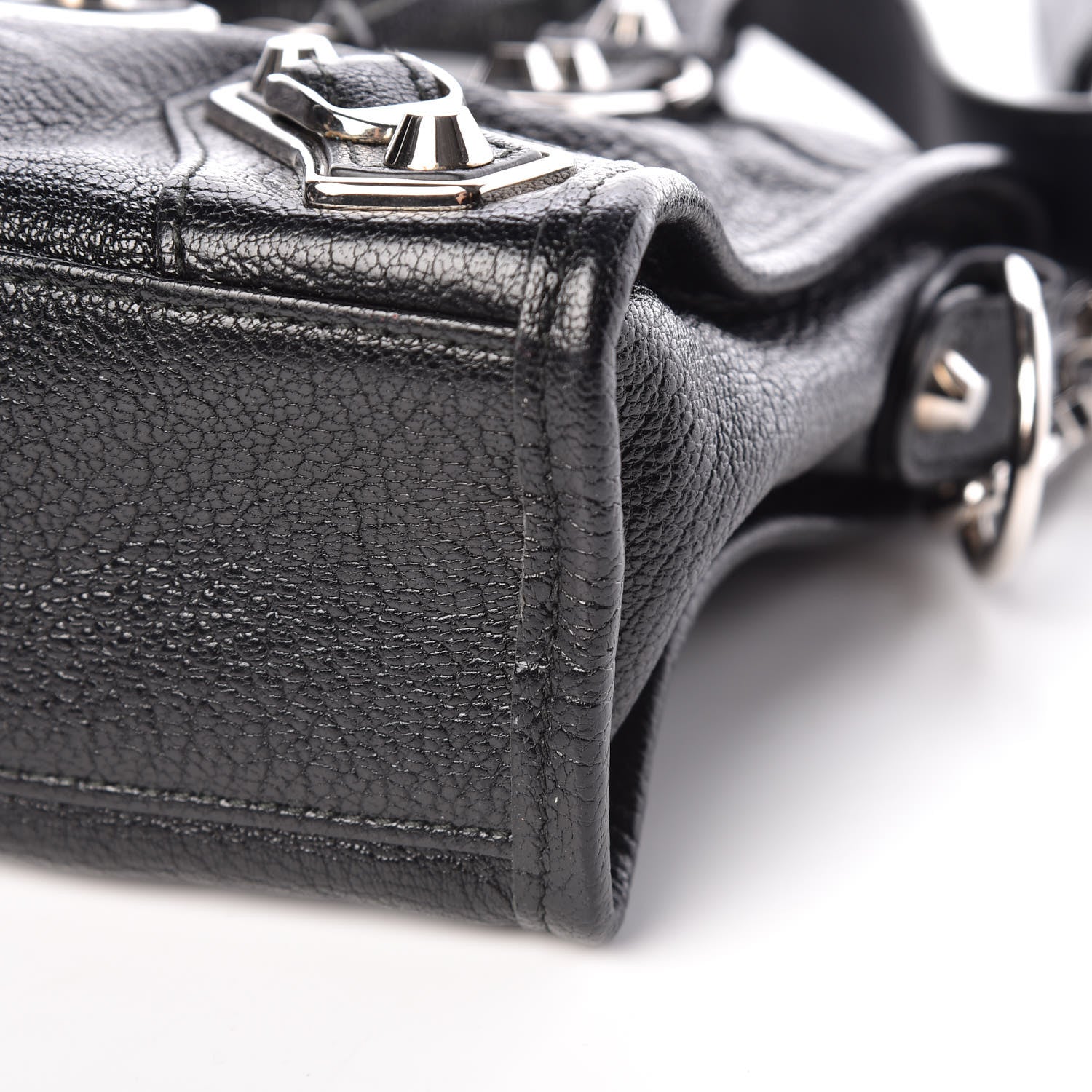 Balenciaga Chevre Silver Metallic Edge Hardware Mini City Black 9 of 9