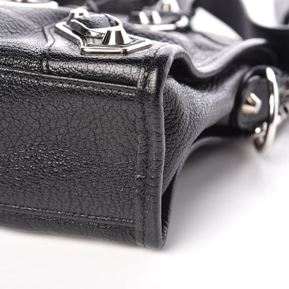 Balenciaga Chevre Silver Metallic Edge Hardware Mini City Black 9 of 9