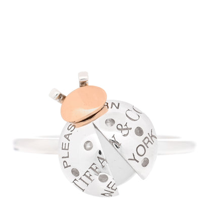 Tiffany Sterling Silver 18K Rose Gold Return to Tiffany Love Bugs Ladybug Ring 52 6 1 of 4