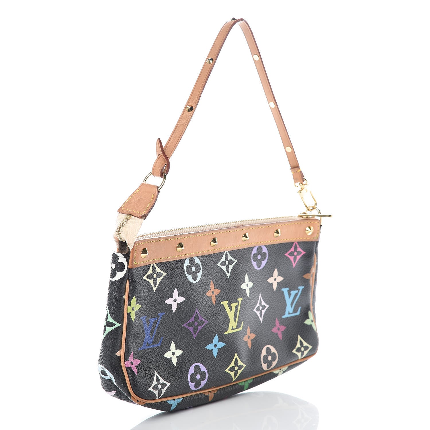 Louis Vuitton Monogram Multicolor Pochette Accessories Black 3 of 20