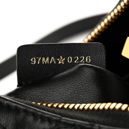 Christian Dior Calfskin Macrocannage Miss Caro Diorling Mini Bag with Chain Black 8 of 12