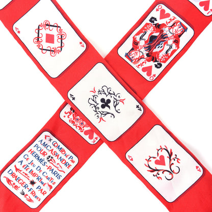 Hermes Silk Jeu de Cartes Twilly Rouge Black Ardoise 2 of 5