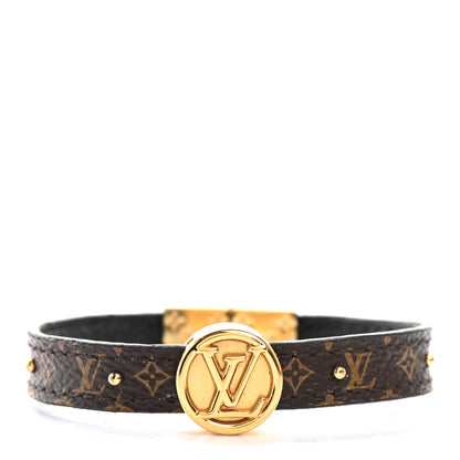 Louis Vuitton Monogram LV Circle Reversible Bracelet 17 Black 1 of 7