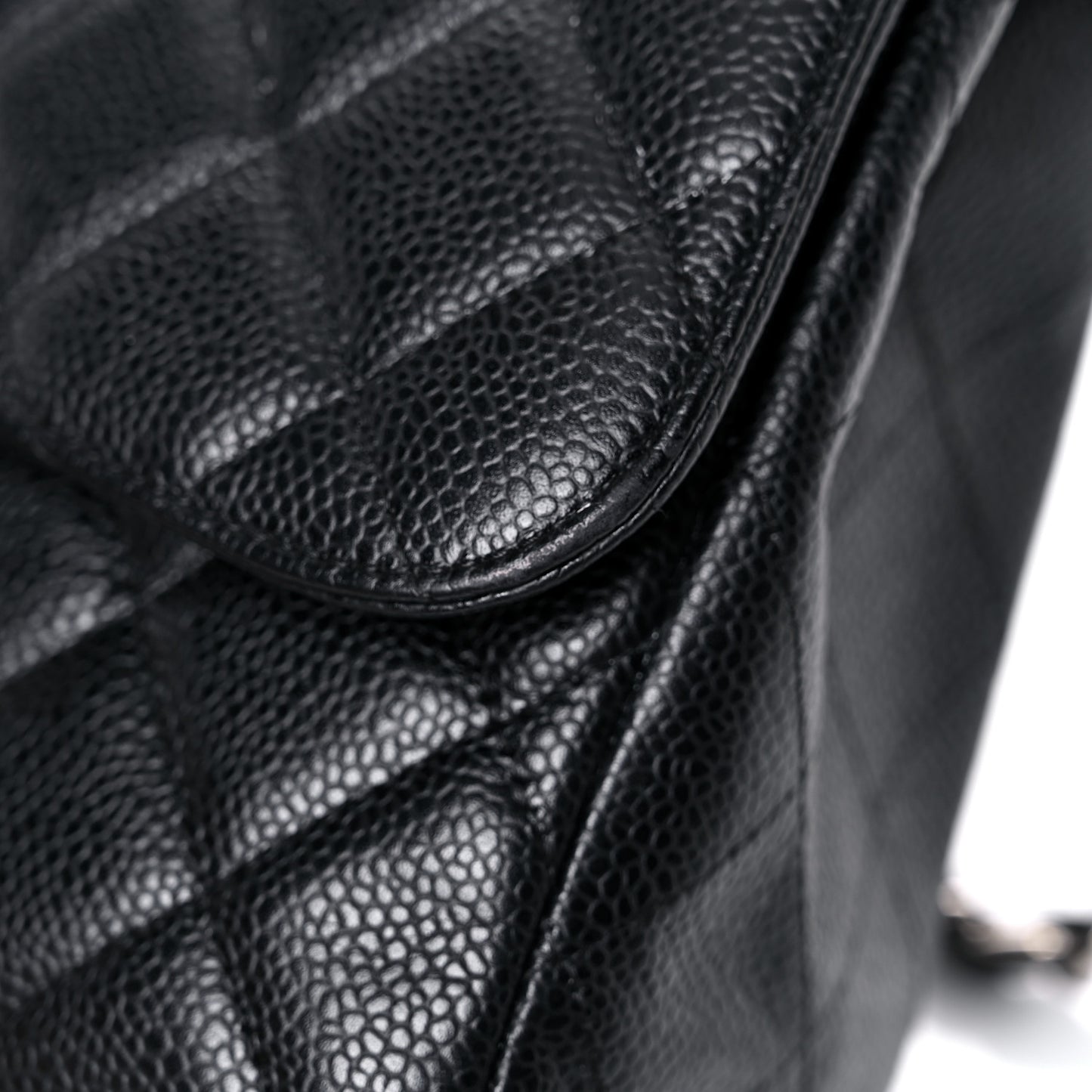 Caviar Quilted Jumbo Single Flap Black
