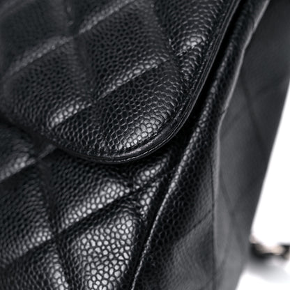 Chanel Caviar Quilted Jumbo Single Flap Black 18 of 24