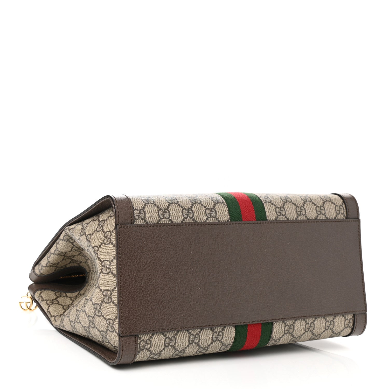 Gucci GG Supreme Monogram Web Medium Ophidia Tote Bag Brown 4 of 10