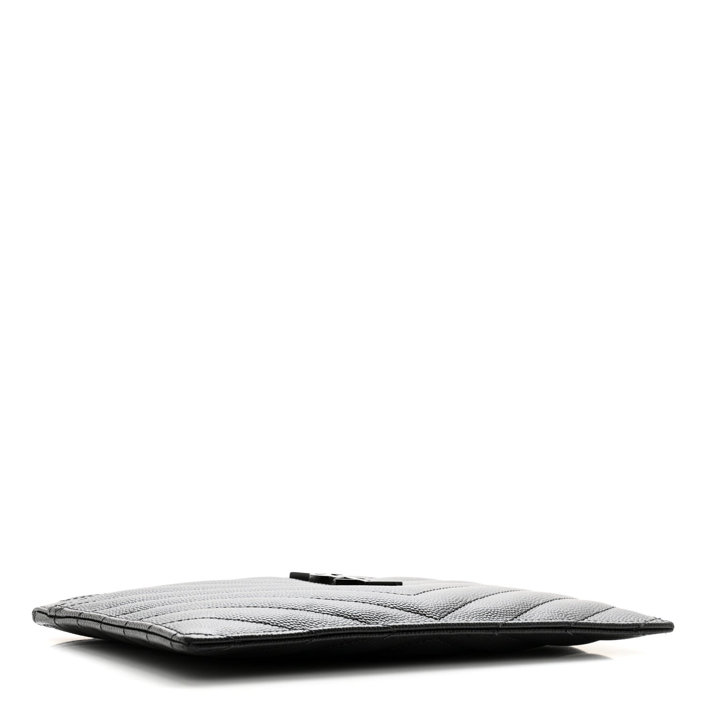 Grain De Poudre Chevron Monogram Monochrome Bill Pouch Black