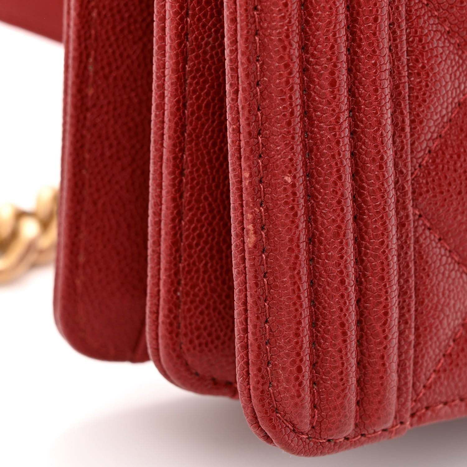 Chanel Caviar Quilted North South Boy Flap Red 11 of 11