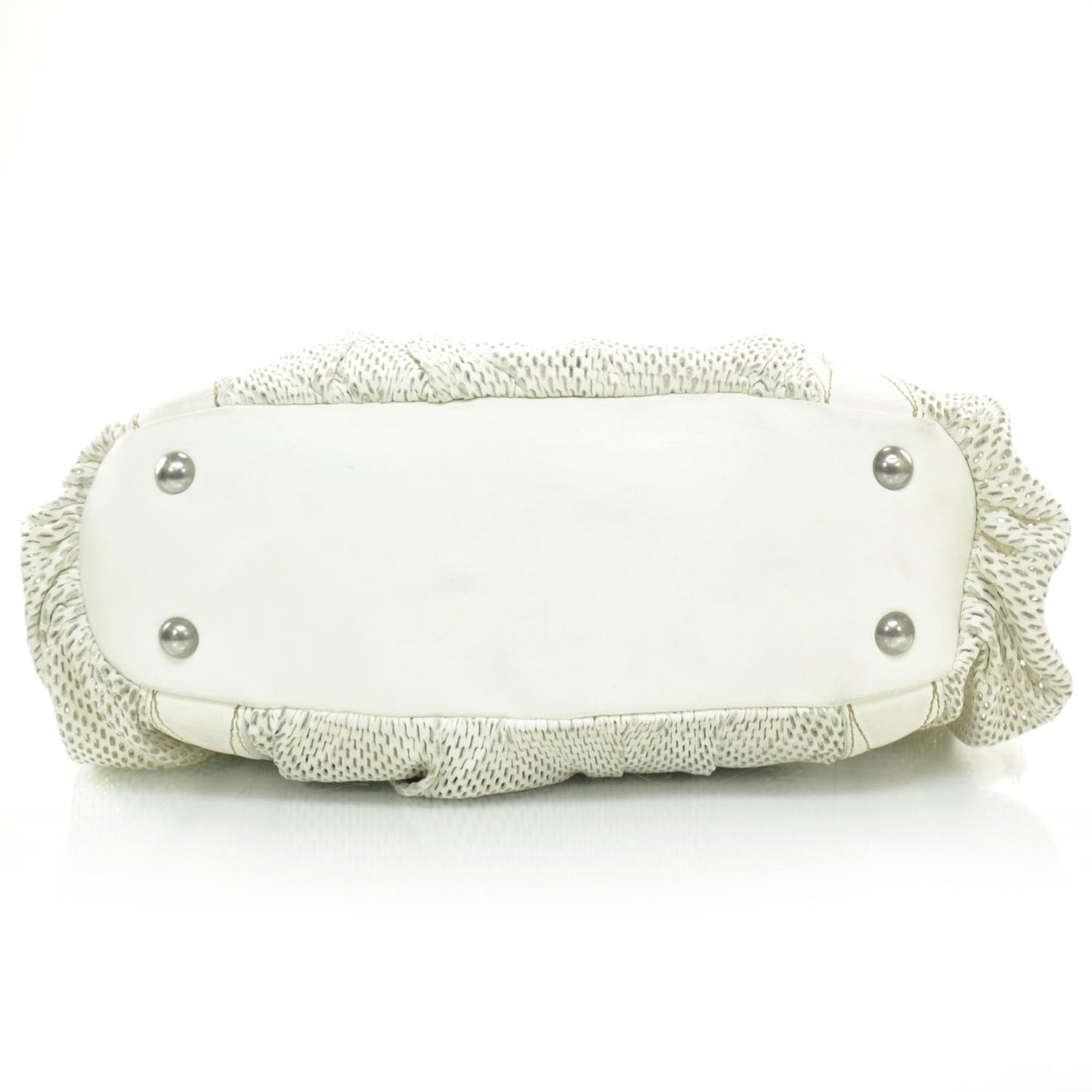 Lambskin Mesh Shoulder Bag White
