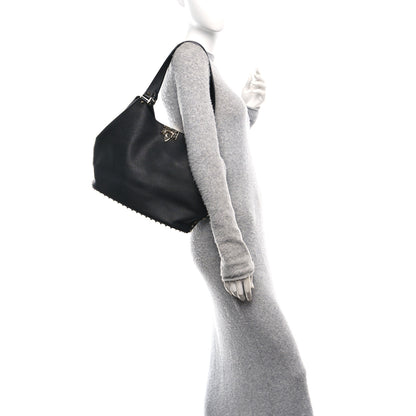 Valentino Garavani Grained Calfskin Small Rockstud Tote Black 2 of 10