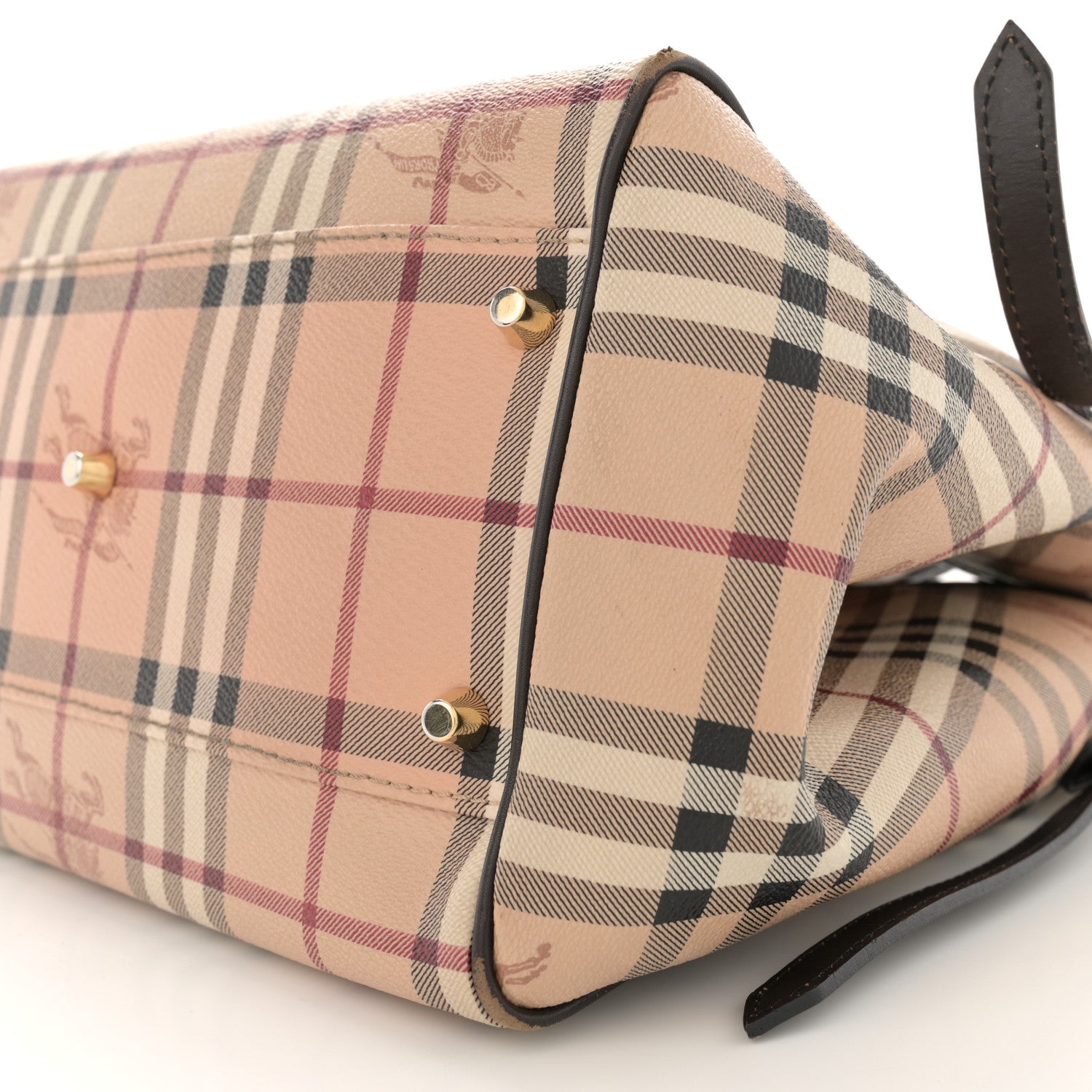 Burberry Haymarket Check Small Canterbury Tote Chocolate 10 of 17