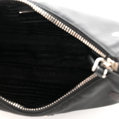 Prada Nylon Sequin Embellished Polka Dot Re-Edition 2005 Shoulder Bag Black 5 of 10