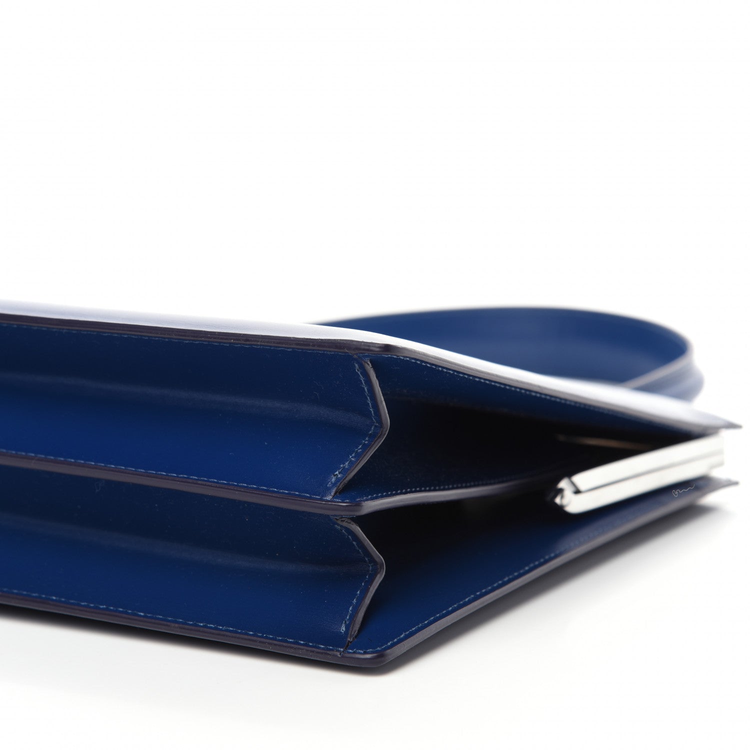 Celine Patina Box Calfskin Medium Clasp Bag Lazuli 10 of 10