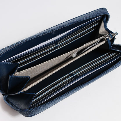 Chanel Caviar CC Timeless Large Zip Around Wallet Dark Blue 5 of 8