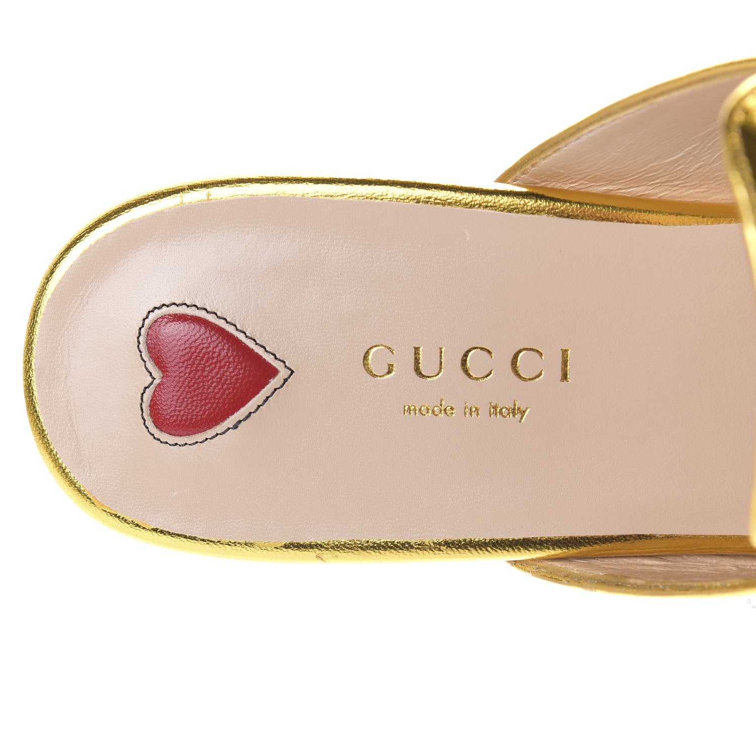 Gucci Metallic Nappa Crystal Womens Princetown Slippers 38 Gold 9 of 12