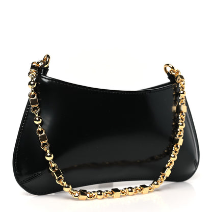 Jacquemus Glazed Calfskin The Small Bisou Chaine Shoulder Bag Black 3 of 9