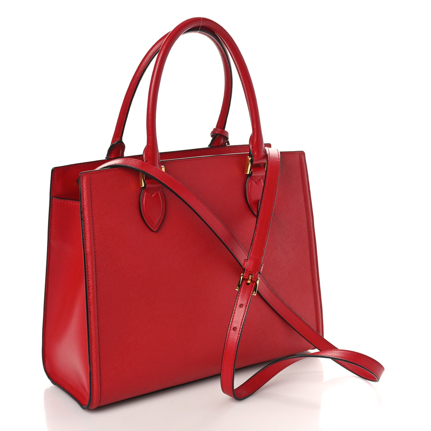 Saffiano Soft Calfskin Tote Fuoco