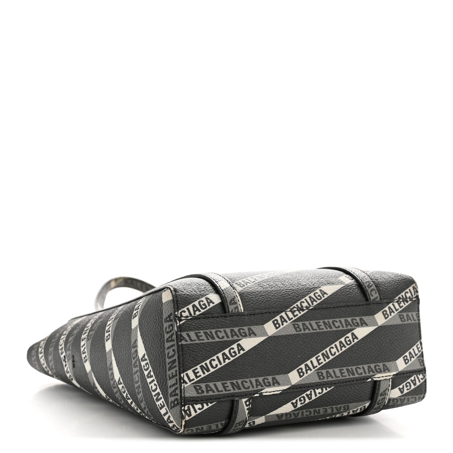 Balenciaga Coated Canvas Losange Monogram XXS Tote Black Grey 4 of 12